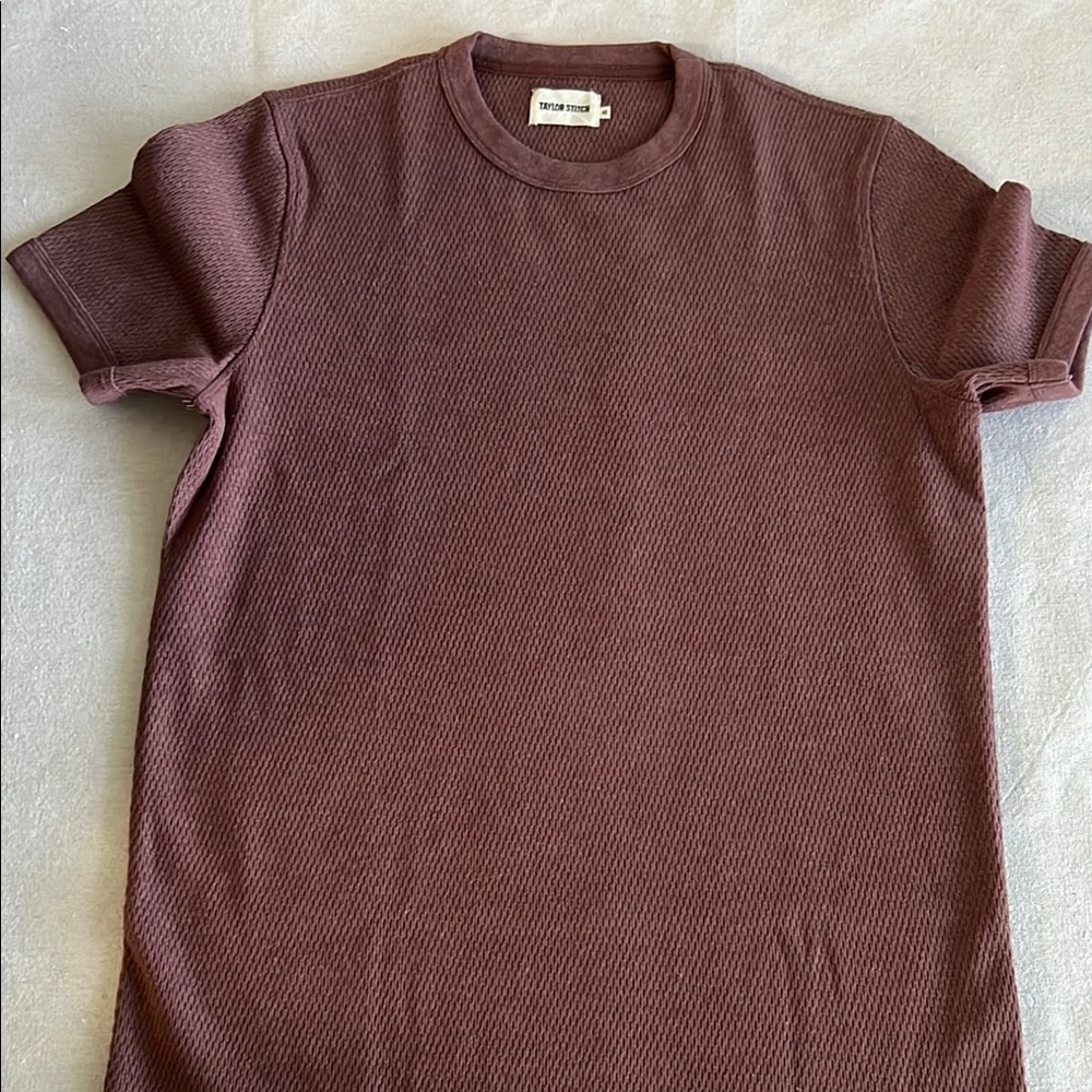 Taylor Stitch Brown Textured Knit Shirt